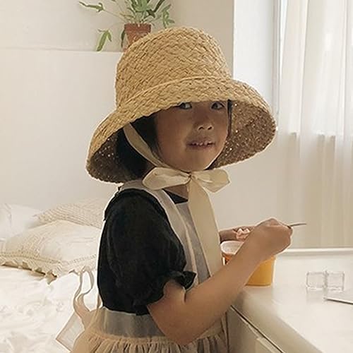 Straw Hats for Toddlers Soft Cotton Elastic Fit Stylish Design Safety