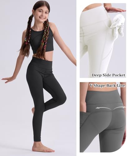 3-Piece Workout Leggings for Girls