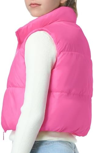 EXARUS Girls Puffer Vest Warm Waterproof 100 Cotton