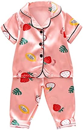 Strawberry Pajama Set for Toddler Girls and Boys