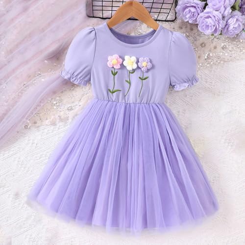 Beessbest 3D Flower Tutu Dress for Kids
