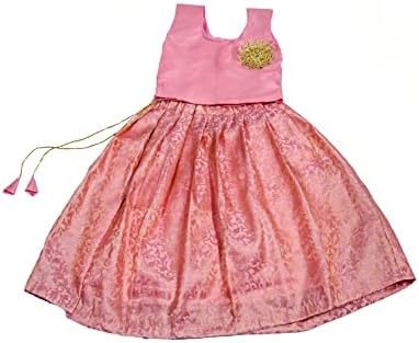 Special Occasion Set - Green Dupion Silk Lehenga Choli for Kids