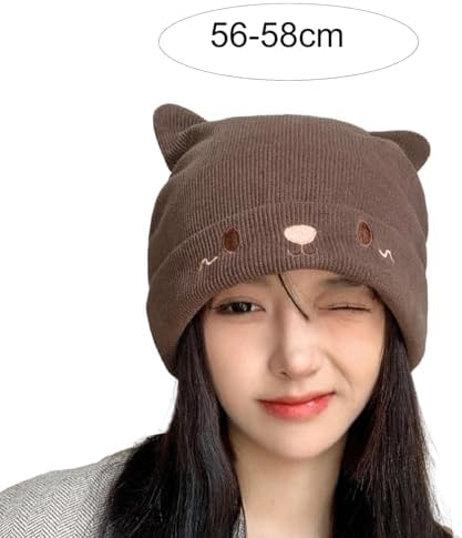 Generic Cute Cat Ear Knit wool and fleece Mix Baby Hat