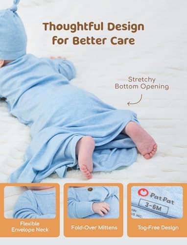 Perfect for Newborns - Cozy Gown with Built-in Pads