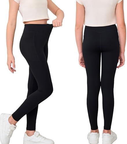 MEJING Girls Crossover Yoga Pants Super comfy for activity