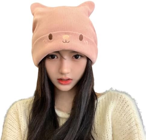 Generic Cute Cat Ear Knit wool and fleece Mix Baby Hat