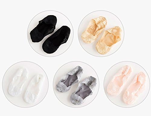 5 Pairs Super Soft Lace No-Show Socks