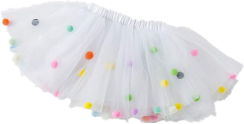 BGiirls Tutu Dress with Pom Pom Balls Soft Tulle forToddler Girls
