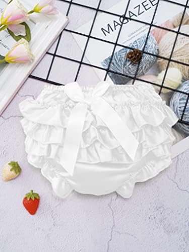 YEAHDOR Baby Girl Cotton Ruffle Shorts with Bowknot Decor