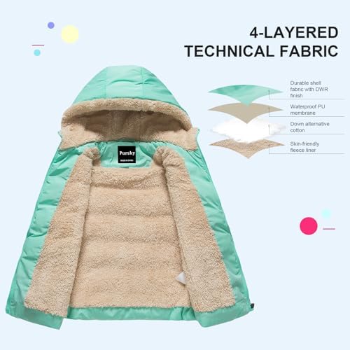 Pursky Kids Hooded Puffer Vest Warm and Cozy