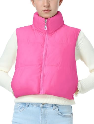 EXARUS Girls Puffer Vest Warm Waterproof 100 Cotton
