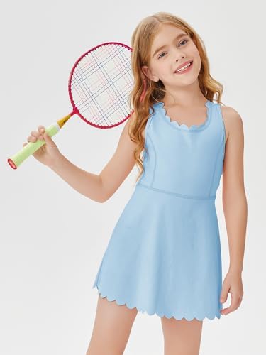 Batermoon Girls Athletic Tennis Dress with Shorts Cl TH