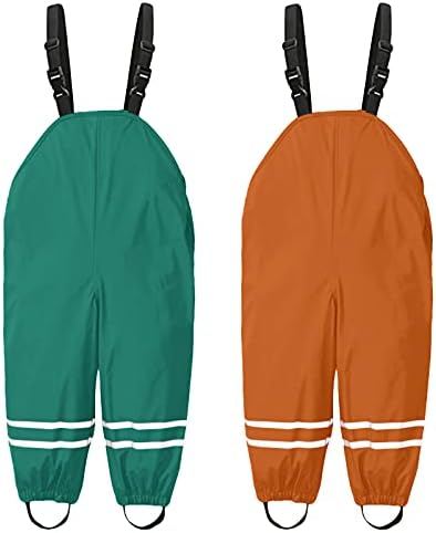 Toddlers rain pants must have Waterproof suspenders - Perfect for Little Ones