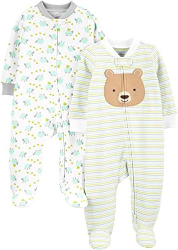 Simple Joys by Carters Baby Neutral 2-Pack Cotton Footed Sleep and Play