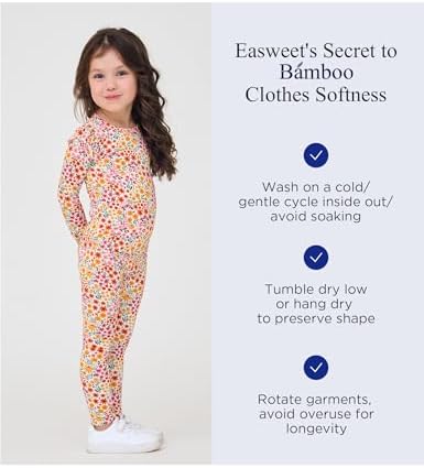 EASWEET Bamboo Viscose toddler girl pajama set
