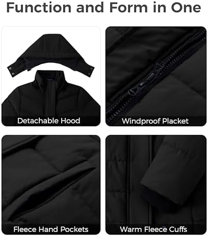 Instantiable Wantdo Girls Puffer Jacket Warm Padded Winter Coat Waterproof Fuzzy
