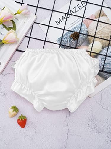 YEAHDOR Baby Girl Cotton Ruffle Shorts with Bowknot Decor