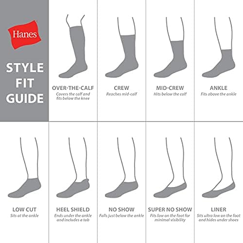 Hanes Girls No-Show Socks 20-Pair Super-Value
