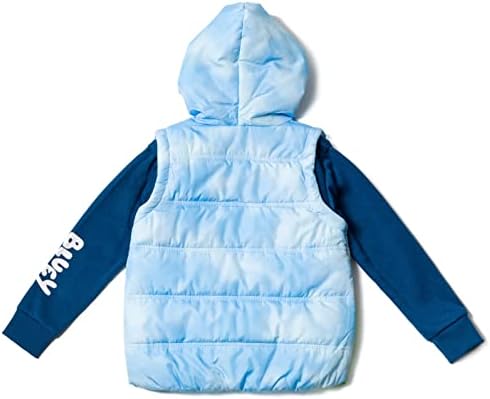 Bluey Bingo Zip Up Vest 2fer Jacket - Toddler to Little Kid Fits Most