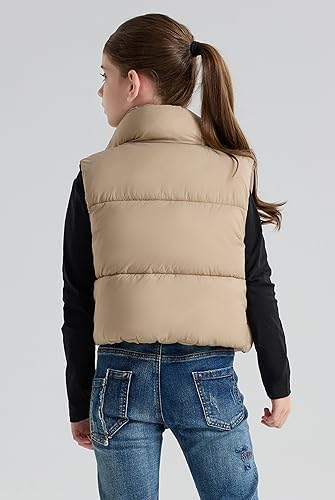 SOLOCOTE Girls Puffy Jacket Waterproof Warm Winter Jacket for Kids