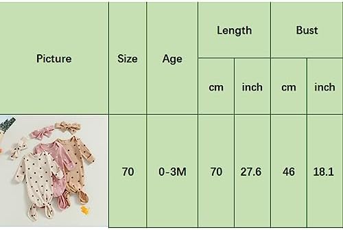 Valentines Knotted Gown Baby Newborn Sleeping Bag Heart Print Gown Khaki