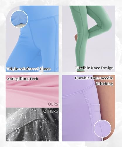 3-Piece Workout Leggings for Girls