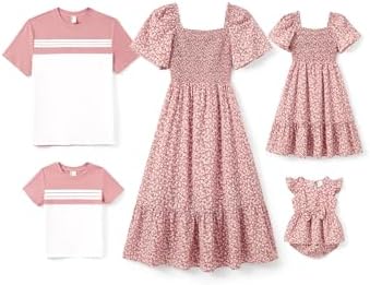 Perfect Family Outfit Set - Floral Print Dress T-Shirts