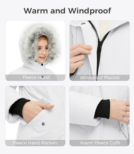 Wantdo Girls Winter Coat - Warm Windproof Parka for Cold Weather