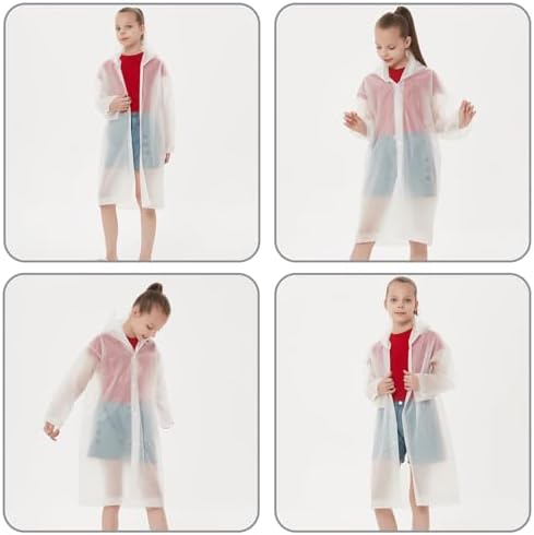 UPSEN Reusable Rain Ponchos for Kids