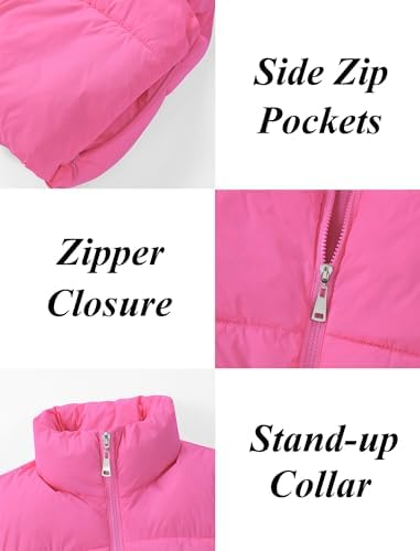 EXARUS Girls Puffer Vest Warm Waterproof 100 Cotton