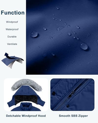 WULFUL Girls Winter Parka Super Warm and Waterproof