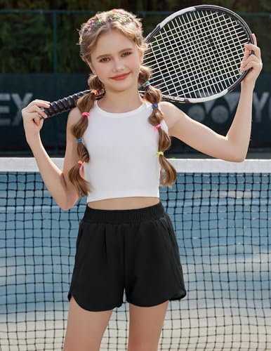 Zaclotre Girls Athletic Shorts with Zipper Pockets