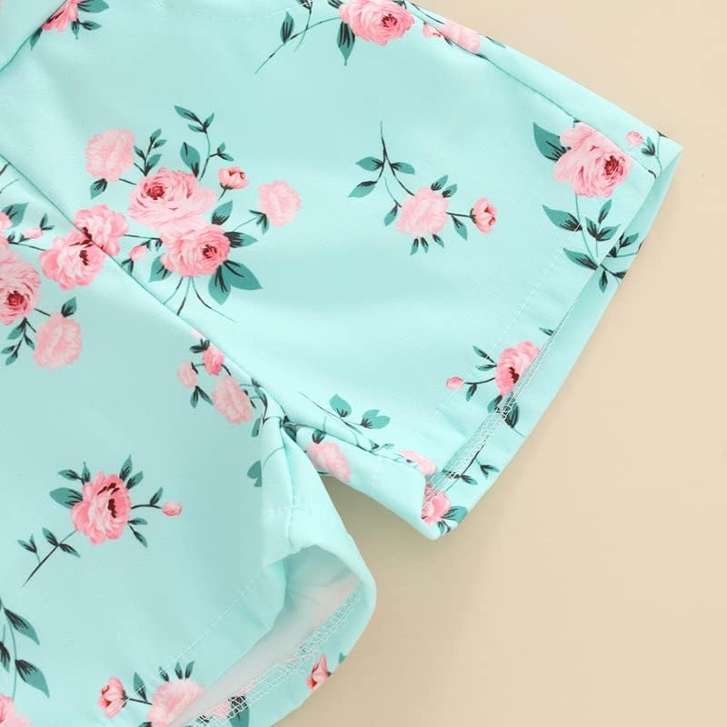 Toddler Baby Girl Sunflower Print Overalls Shorts - Cute Summer Outfit 100 cotton