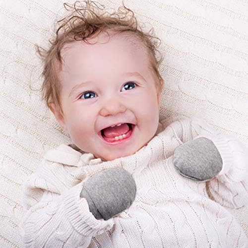 4-Pair 0-6 Mo Newborn Mitten Gloves Soft Washable No Scratch