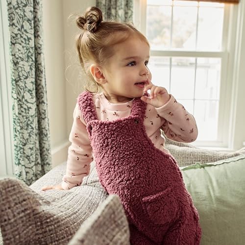 Modern Moments by Gerber Dark Rose Microplush Overalls Set