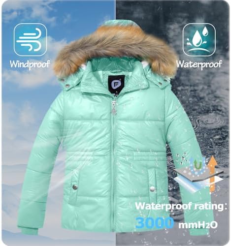Garemcy Girls Metallic Winter Coat