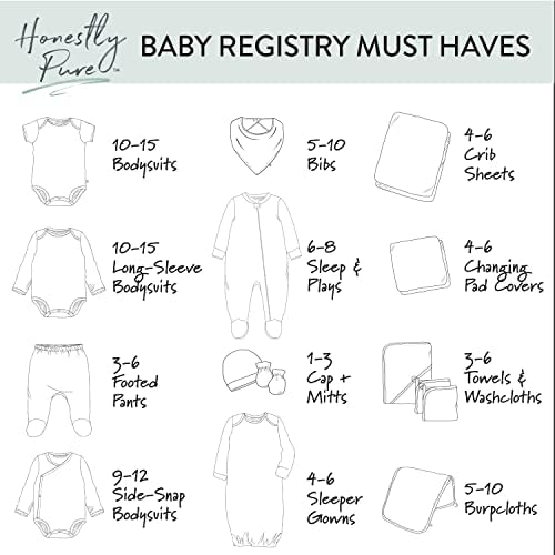 HonestBaby 2-Pack Sleeper Gowns Perfect for Newborns