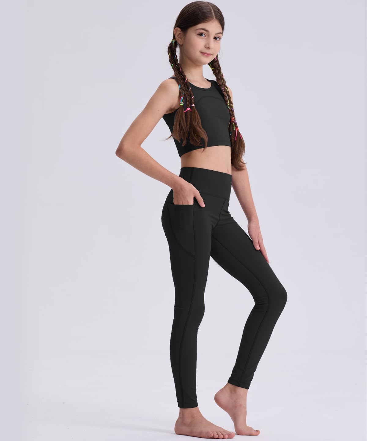 3-Piece Workout Leggings for Girls