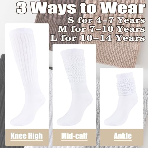 Mini Angel Slouch Socks for Girls Soft Warm Stylish 23 Pairs