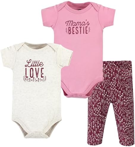 Hudson Baby Unisex Cotton Bodysuit and Pant Set Perfect for Growing Babies