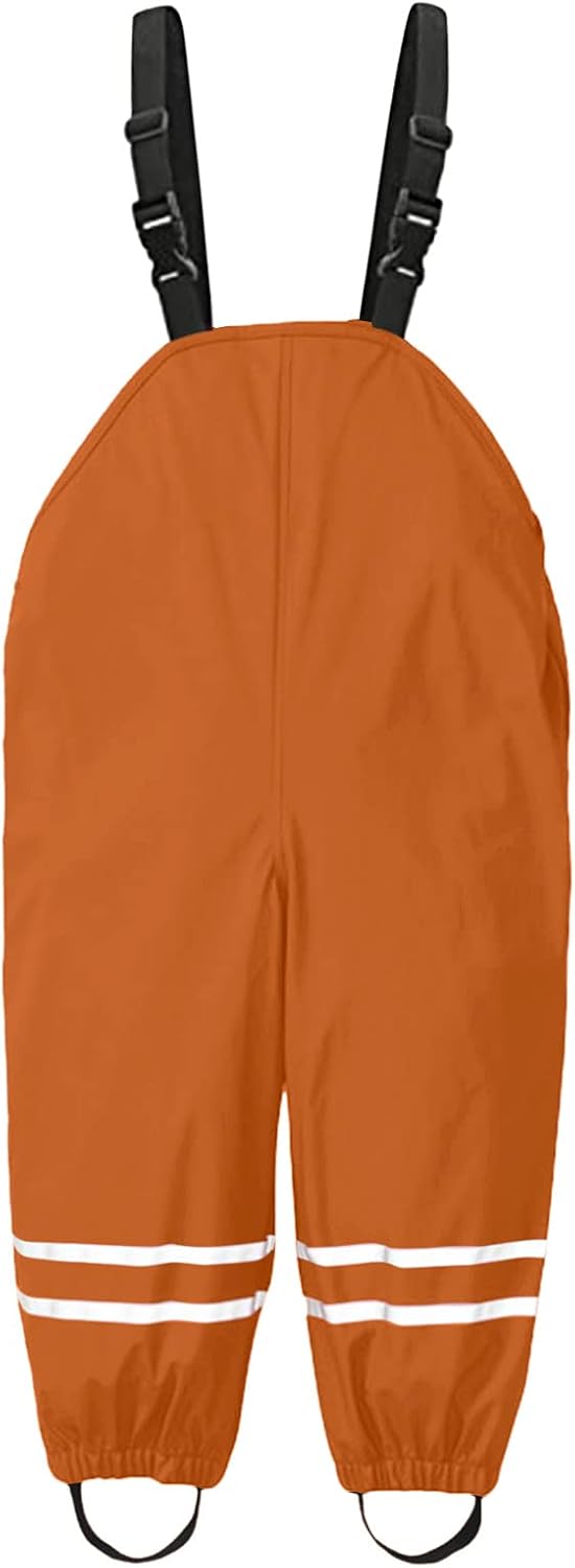 Toddlers rain pants must have Waterproof suspenders - Perfect for Little Ones