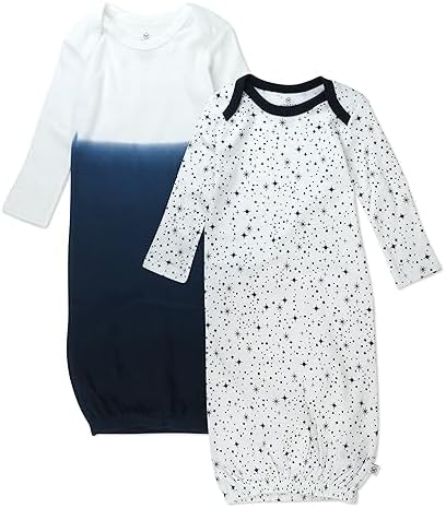HonestBaby 2-Pack Sleeper Gowns Perfect for Newborns