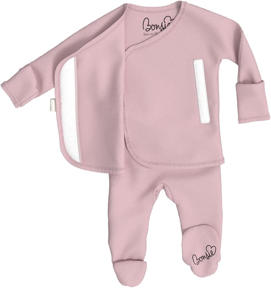 Bonsie Skin to Skin Footed Bodysuit for Baby - Peony Print