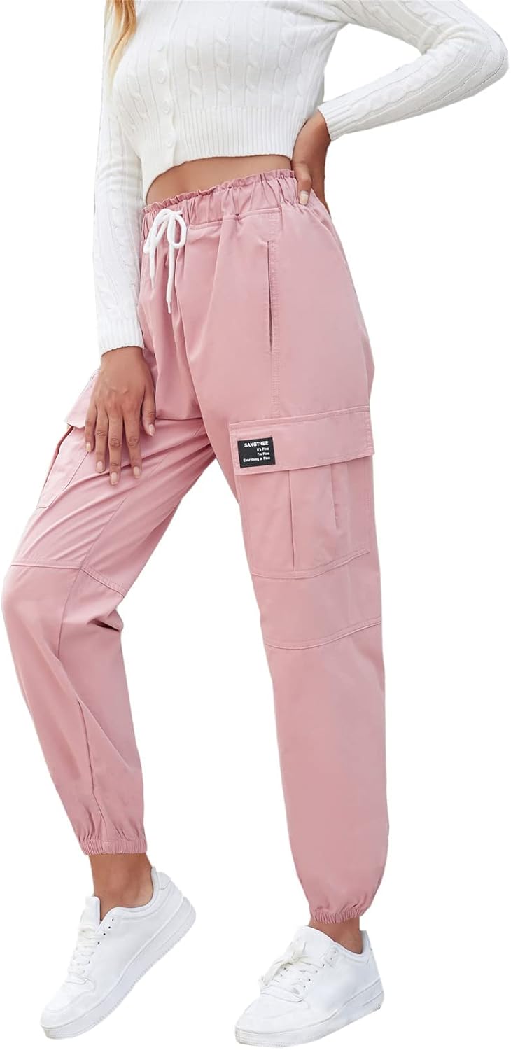 Stylish Womens Cargo Jogger Pants_script