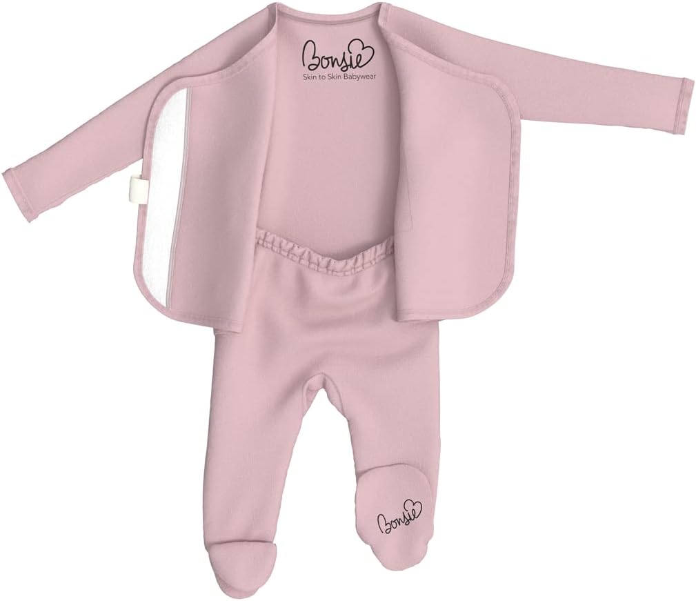 Bonsie Skin to Skin Footed Bodysuit for Baby - Peony Print