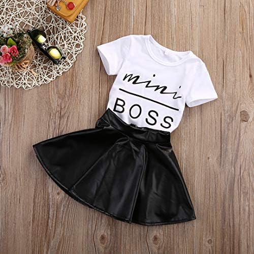 Sassy Beauty Mini Boss Top Skirt Set for Toddler Girls
