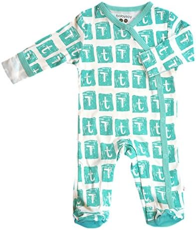 Organic Baby Alphabet FootieRomper with Snaps