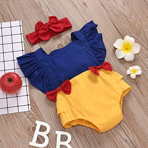 Handmade Princess Snow White Romper Set for Baby Girls
