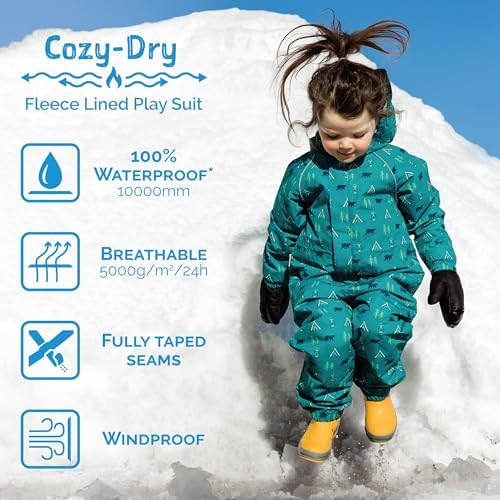 Waterproof Windproof Fleece Lined Snow Suit for Kids 2-8 years old