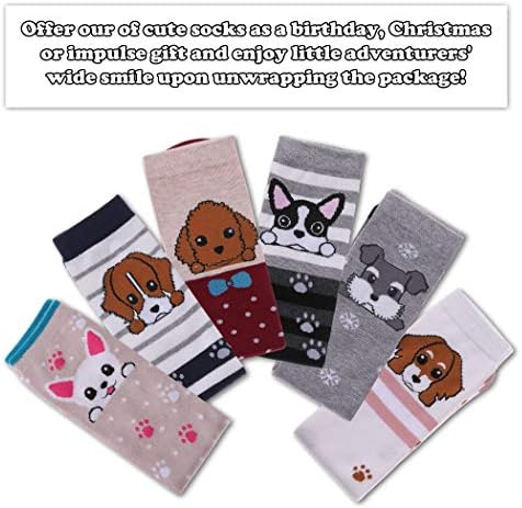 FNOVCO Girls Cute Animal Pattern Knee High Socks